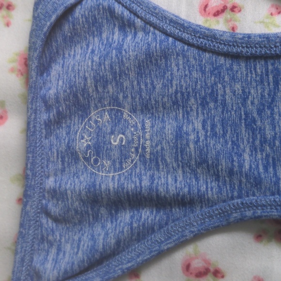 KOS*USA Active wear tank top, blue and white Size Small $14 OBO - Picture 4 of 4